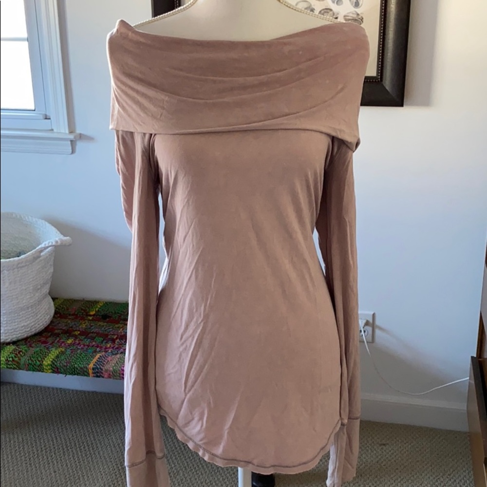 Free People cowl neck shirt